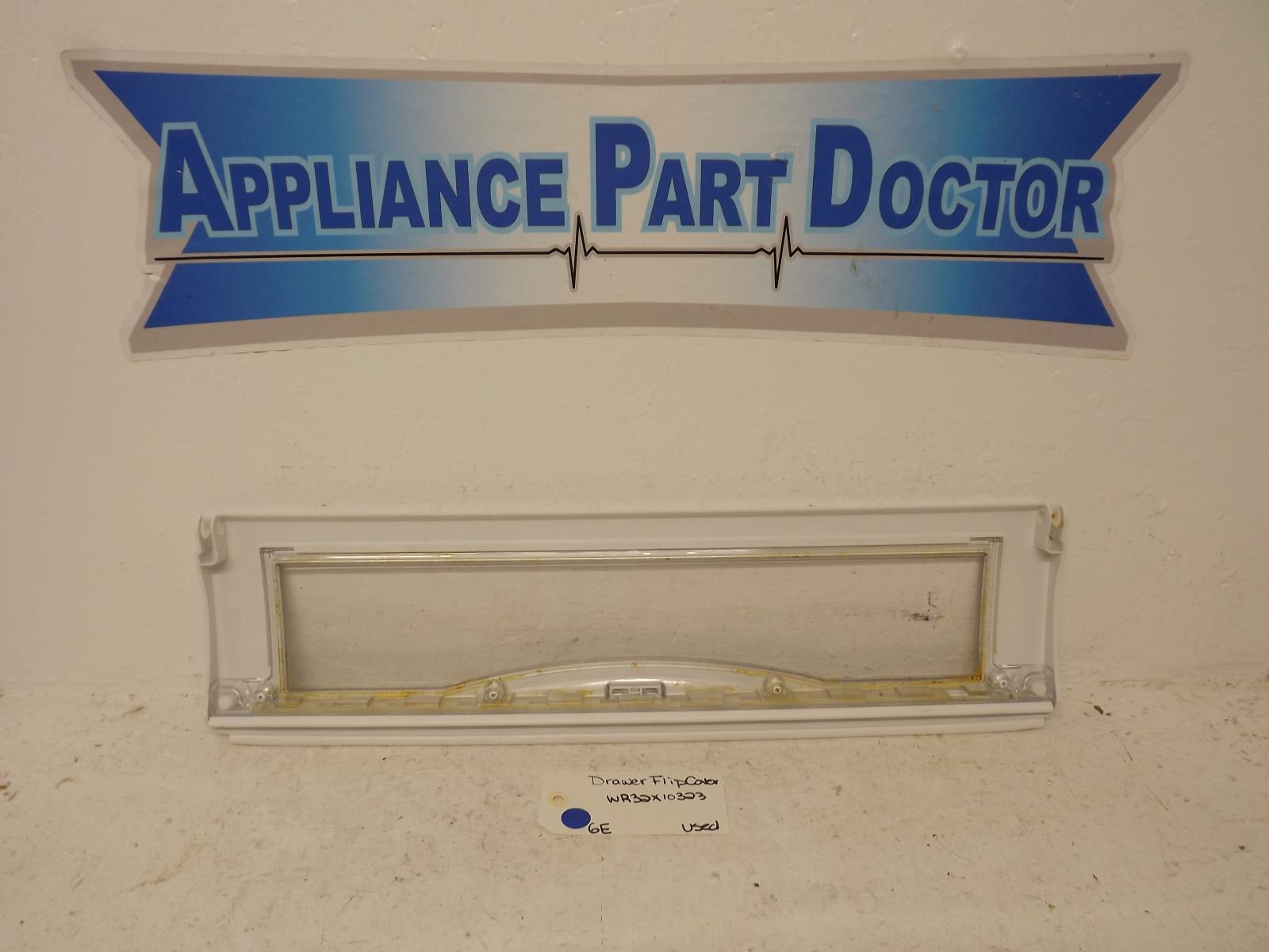 GE Refrigerator WR32X10323 Drawer Flip Cover Used GE Refrigerator WR32X10323 Drawer Flip Cover Used